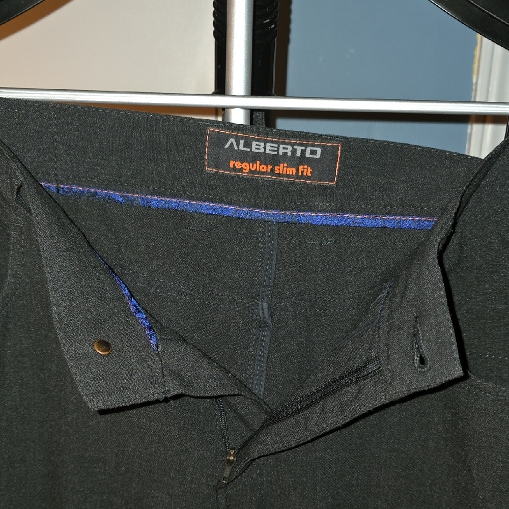 Alberto Black Regular Slim Fit Pants